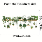 Flower Shelf Wall Stickers 3D Potted Plant Wall Decals for Home Room Decor