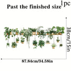 Flower Shelf Wall Stickers 3D Potted Plant Wall Decals for Home Room Decor