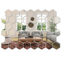 DIY Hexagon Mirror Wall Sticker Set – Modern Decorative Tiles for Home Decor