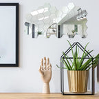 DIY Hexagon Mirror Wall Sticker Set – Modern Decorative Tiles for Home Decor