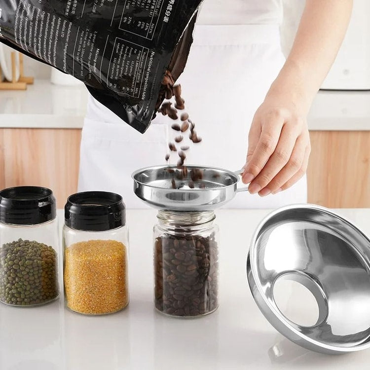 Stainless Steel Wide Mouth Funnel – Multipurpose Kitchen Funnel for Canning, Jam, Oil, and Liquid Transfers