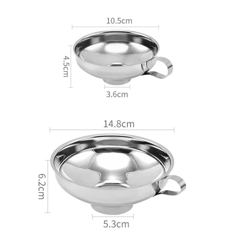 Stainless Steel Wide Mouth Funnel – Multipurpose Kitchen Funnel for Canning, Jam, Oil, and Liquid Transfers