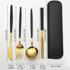 Stainless Steel Cutlery Set with Storage Box –Piece Portable Tableware Set for Home, Kitchen, and Dining Room