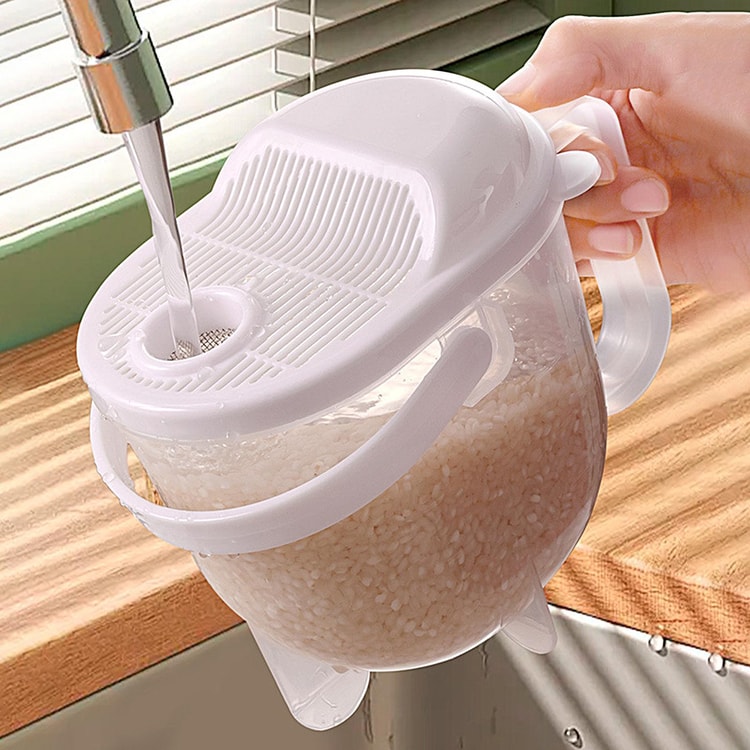 Premium Rice Washing Bowl & Kitchen Colander Strainer with Lid
