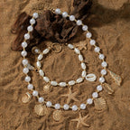 Ocean Breeze Pearl Necklace and Bracelet Set