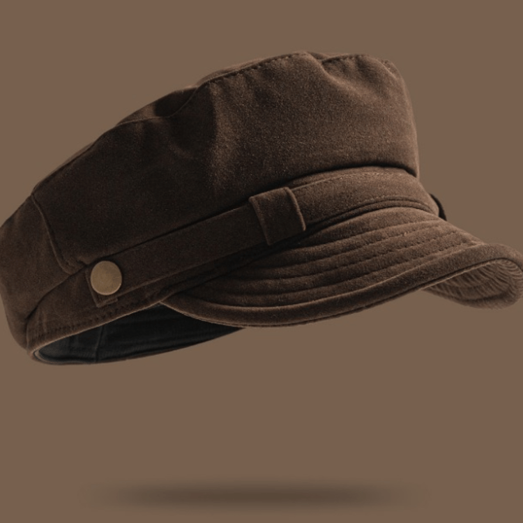 Retro Japanese Solid Color Suede Flat Top Painter Hat, Autumn and Winter Newsboy Cap for Women and Men, British Casual